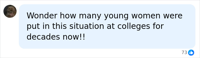Social media comment reflecting on the safety of young women in college, referencing the Cornell 7 case Social media comment reflecting on the safety of young women in college, referencing the Cornell 7 case