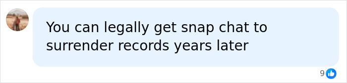 Comment discussing Snapchat record retrieval in the context of the Cornell 7 group chat case. Comment discussing Snapchat record retrieval in the context of the Cornell 7 group chat case.