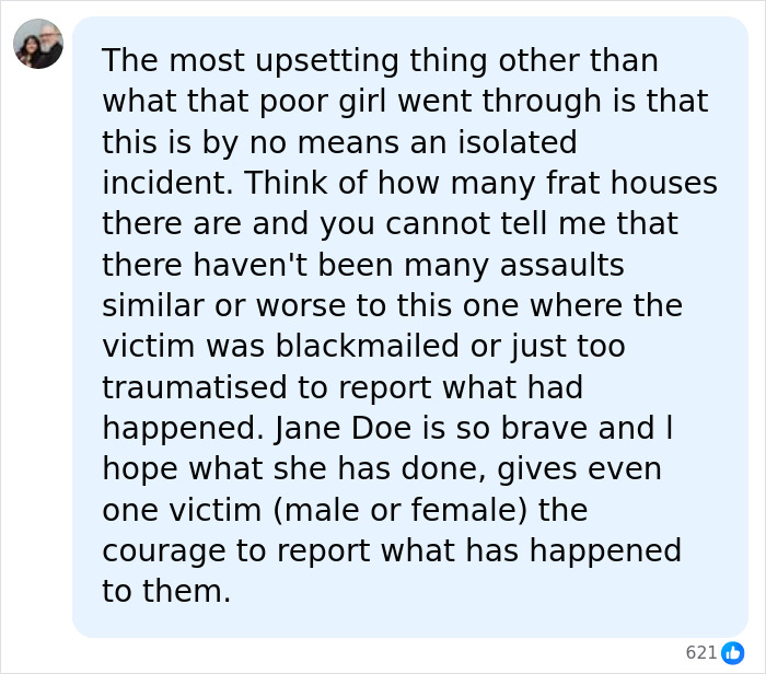 Online comment discussing frat house a*****t reports regarding the Cornell 7 group chat case. Online comment discussing frat house a*****t reports regarding the Cornell 7 group chat case.