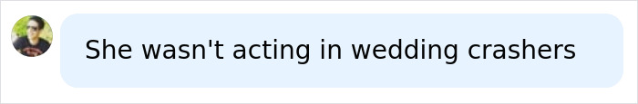Social media comment about Isla Fisher's dating ick after divorce, referencing Wedding Crashers.