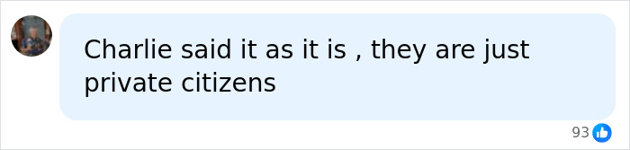 Screenshot of a social media comment noting Harry and Meghan are private citizens. Screenshot of a social media comment noting Harry and Meghan are private citizens.