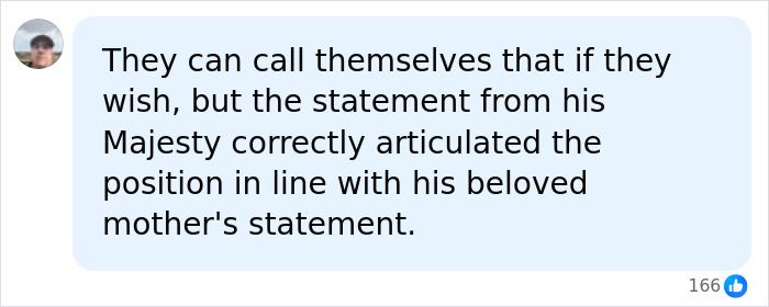 A social media comment discussing King Charles letter to Harry and Meghan, referencing his Majesty's statement. A social media comment discussing King Charles letter to Harry and Meghan, referencing his Majesty's statement.