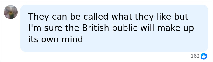 A social media comment reading, They can be called what they like but I'm sure the British public will make up its own mind, discussing King Charles letter to Harry and Meghan. A social media comment reading, They can be called what they like but I'm sure the British public will make up its own mind, discussing King Charles letter to Harry and Meghan.