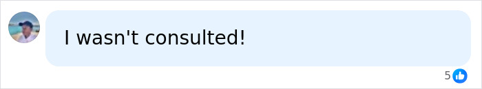 A social media comment expressing not being consulted on the perfect breast shape.