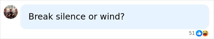 Screenshot of a comment asking 'Break silence or wind?', referencing the HYROX athlete and backlash for soiling herself.