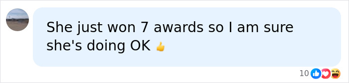 Comment about Madonna winning 7 awards and doing okay Comment about Madonna winning 7 awards and doing okay