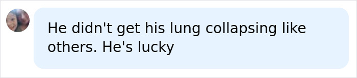A comment on teen vaping, mentioning a health scare and lung issues related to the habit. A comment on teen vaping, mentioning a health scare and lung issues related to the habit.
