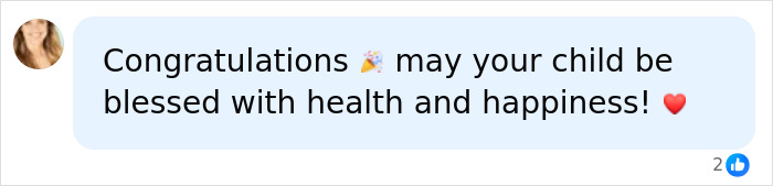 A congratulatory text message for TikTok stars announcing pregnancy, wishing health and happiness for their child. A congratulatory text message for TikTok stars announcing pregnancy, wishing health and happiness for their child.