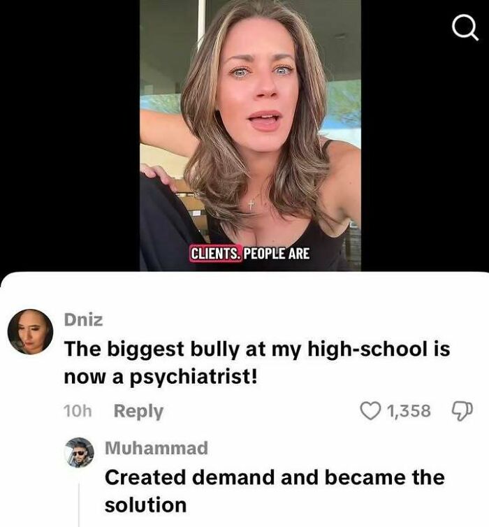 Hilariously edgy memes post about a high school bully who grew up to become a psychiatrist