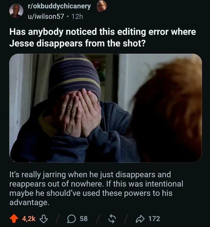 Hilarious memes showing a scene from a TV show with a funny caption about disappearing