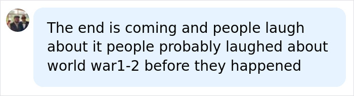 A social media comment warning about impending doom, drawing parallels to past wars, in context of Stephen Hawking's AI warning. A social media comment warning about impending doom, drawing parallels to past wars, in context of Stephen Hawking's AI warning.