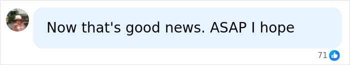Comment reacting positively to news of Harry and Meghan's return to US