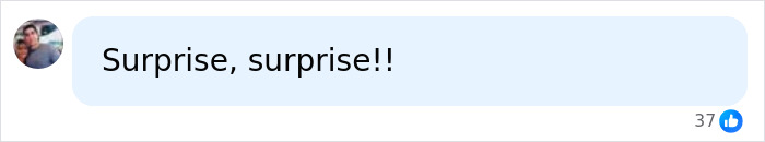 Comment saying surprise surprise about Prince Harry and Meghan Markle
