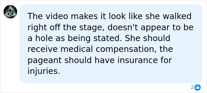 Opinion on Gabrielle Henry's stage fall and need for medical compensation Opinion on Gabrielle Henry's stage fall and need for medical compensation