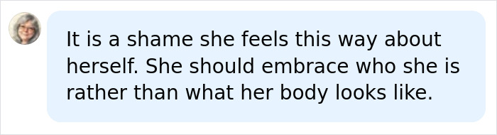 A comment about body image on a post about Billie Eilish Instagram followers.