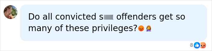 A social media comment asking if convicted offenders get privileges, referencing the Son of Norway's Crown at a royal funeral.