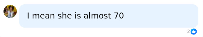 A social media comment about the singer's age following the Madonna VMAs Performance. A social media comment about the singer's age following the Madonna VMAs Performance.