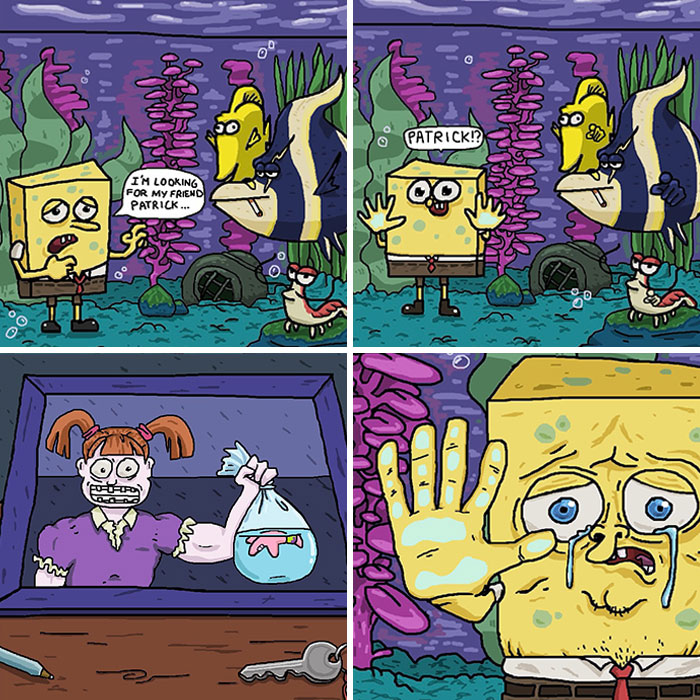 23 Dark And Absurd Comics By Broh Simpson Featuring Characters You Might Know And Love
