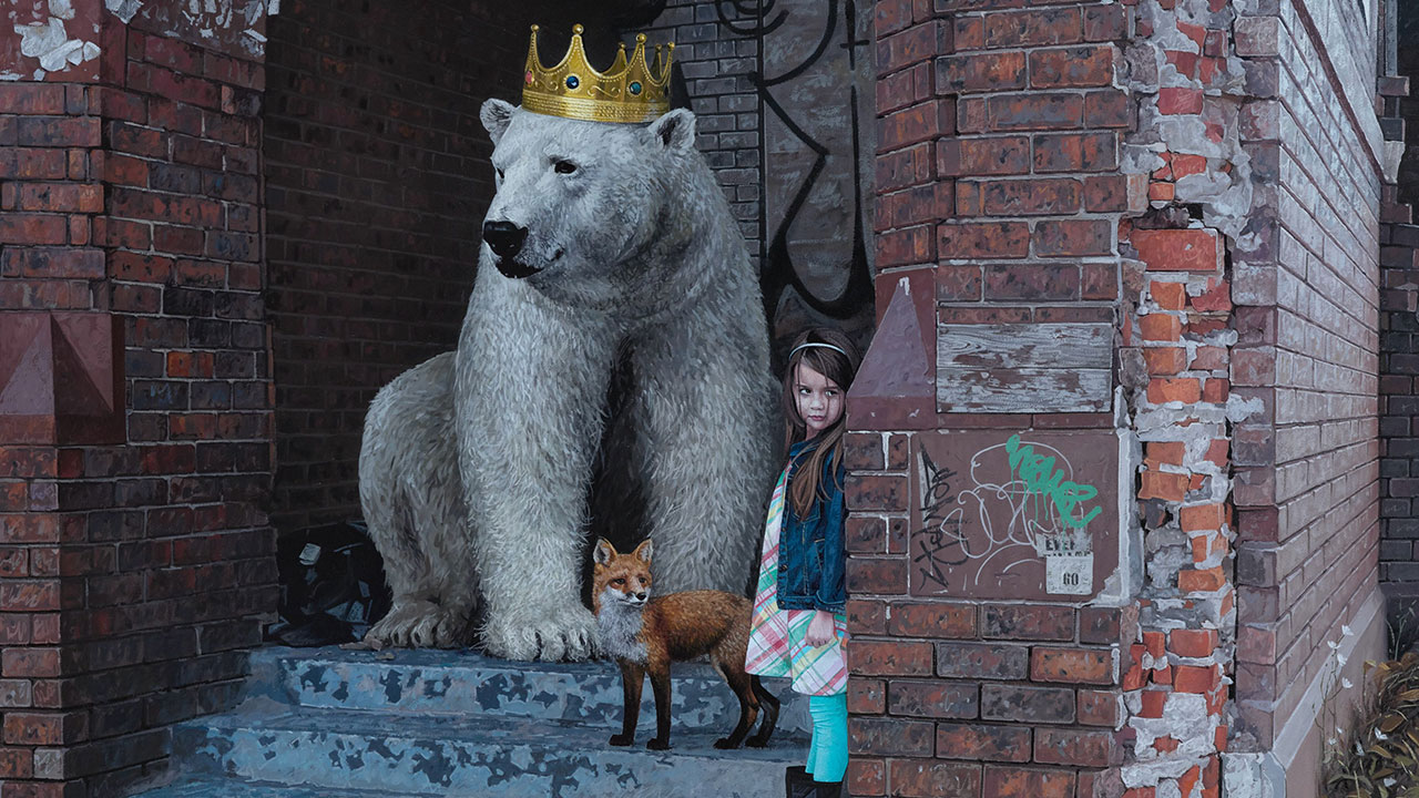 46 Dystopian Paintings By Kevin Peterson Where Children And Wild Animals Roam A Broken World