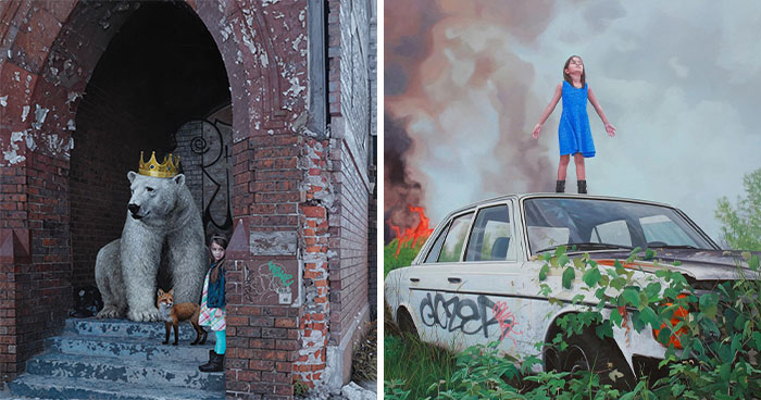 46 Dystopian Paintings By Kevin Peterson Where Children And Wild Animals Roam A Broken World