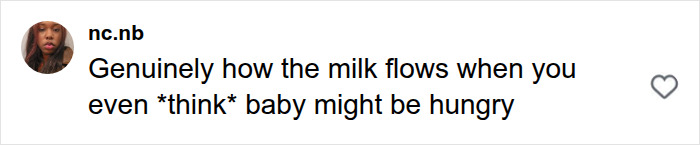 Social media comment comparing breast milk flow to the pregnant star bizarre runway appearance
