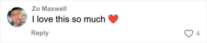 Loving social media comment showing support for a pregnant woman's story, saying I love this so much Loving social media comment showing support for a pregnant woman's story, saying I love this so much