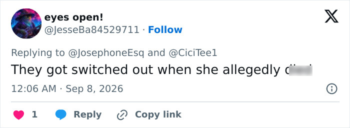 Screenshot of a social media comment discussing Prince Harry's paternity, prompting speculation about a DNA test. Screenshot of a social media comment discussing Prince Harry's paternity, prompting speculation about a DNA test.