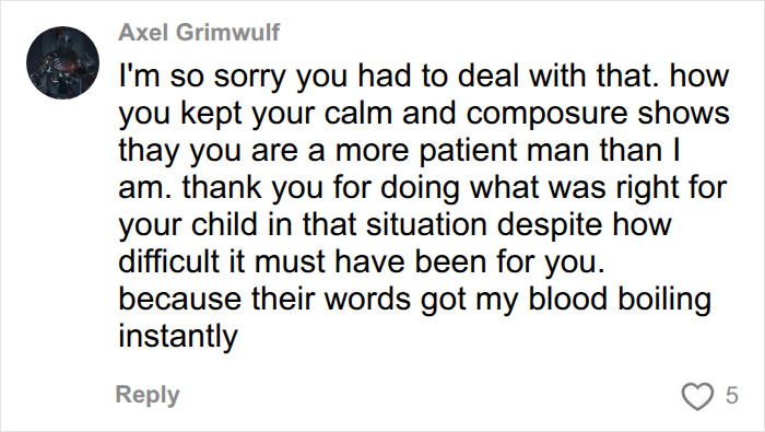 An online comment about the Racist Karen incident, mentioning patience and difficulty. An online comment about the Racist Karen incident, mentioning patience and difficulty.