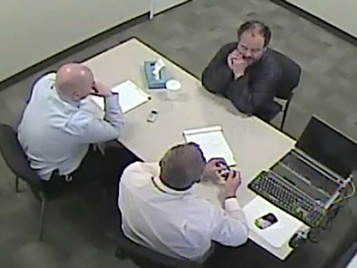 Three men in a room, discussing stories they swear are 100% true, not AI.
