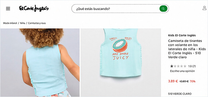 Screenshot of a retail giant website displaying a little girls t-shirt with a terrible message slogan about small ones being juicy. Screenshot of a retail giant website displaying a little girls t-shirt with a terrible message slogan about small ones being juicy.