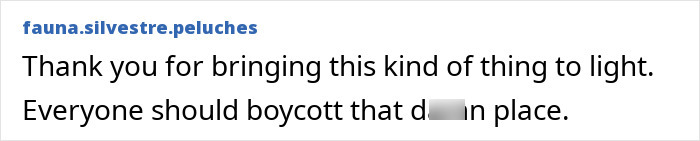 A social media comment advocating for boycotting the retail giant over the controversial little girls' T-shirt. A social media comment advocating for boycotting the retail giant over the controversial little girls' T-shirt.