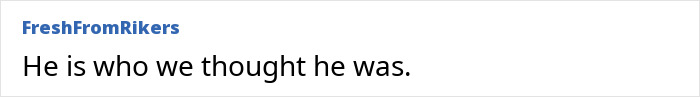 A comment reflecting on the character of a person involved in the Sandra Bullock and Jesse James cheating scandal. A comment reflecting on the character of a person involved in the Sandra Bullock and Jesse James cheating scandal.