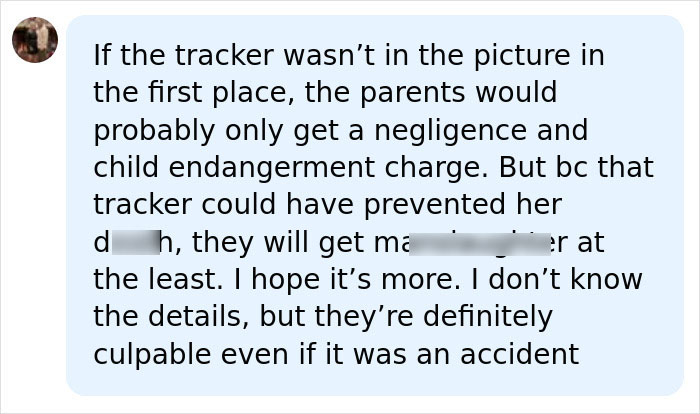 A social media comment on potential charges for Saylor Hayes parents after the 5-year-old's d***h.