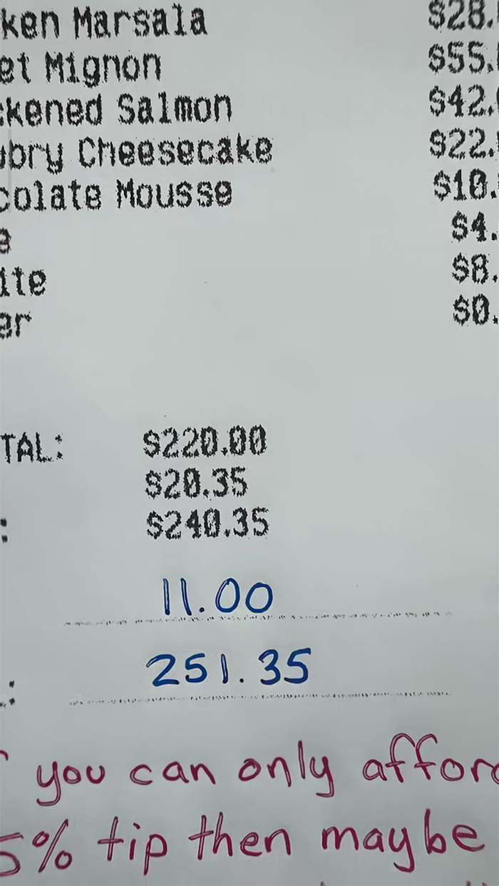 Friend Group Spends Over $200 On Food And Infuriates Their Server With What They Thought Was A Normal Tip Friend Group Spends Over $200 On Food And Infuriates Their Server With What They Thought Was A Normal Tip