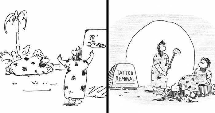 This Artist Made 30 Caveman Comics That Bring Stone Age Laughs Into the Modern World (New Pics)