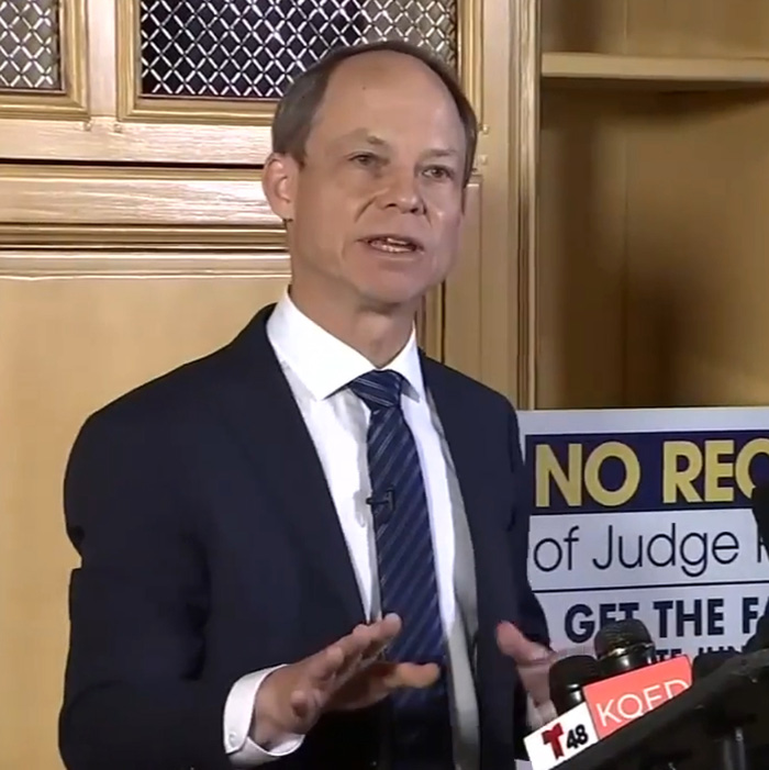Judge Aaron Persky, who sentenced Brock Turner, speaking at a press conference Judge Aaron Persky, who sentenced Brock Turner, speaking at a press conference