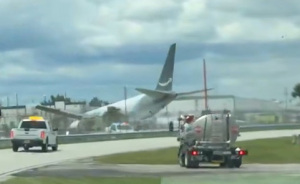 Terrifying Video Shows Amazon Boeing 767 Barreling Off Miami Airport Runway And Bursting Into Flames