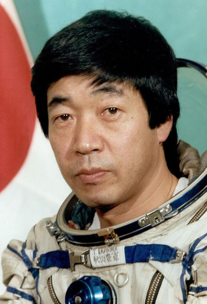 Close up of Japanese astronaut Toyohiro Akiyama, discovering new facts