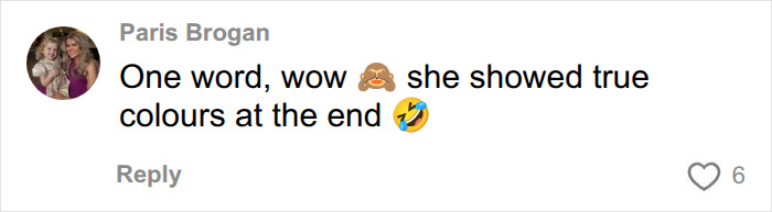 A comment on social media about a hairdresser and a childhood bully, showing true colors.