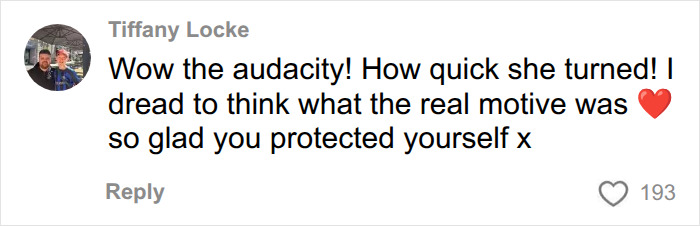 A social media comment from Tiffany Locke about a top hairdresser and childhood bully, offering a brutal reality check.