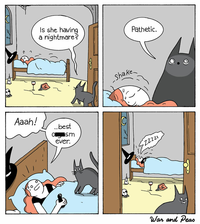 50 Hilarious Cat Comics By ‘War And Peas’ That Capture The Chaos Of Living With Feline