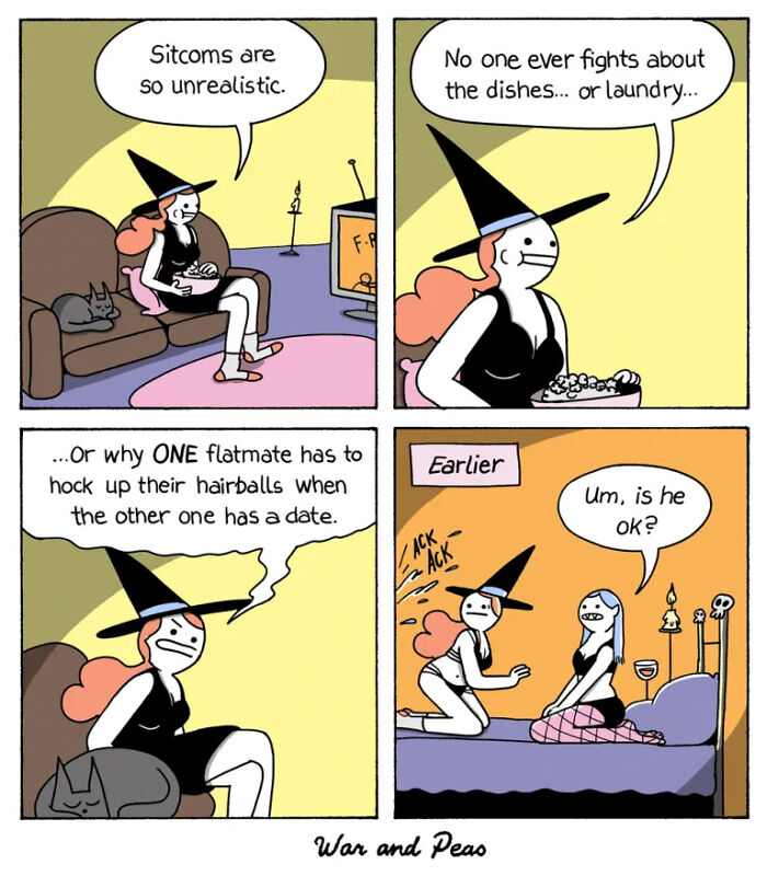50 Hilarious Cat Comics By ‘War And Peas’ That Capture The Chaos Of Living With Feline