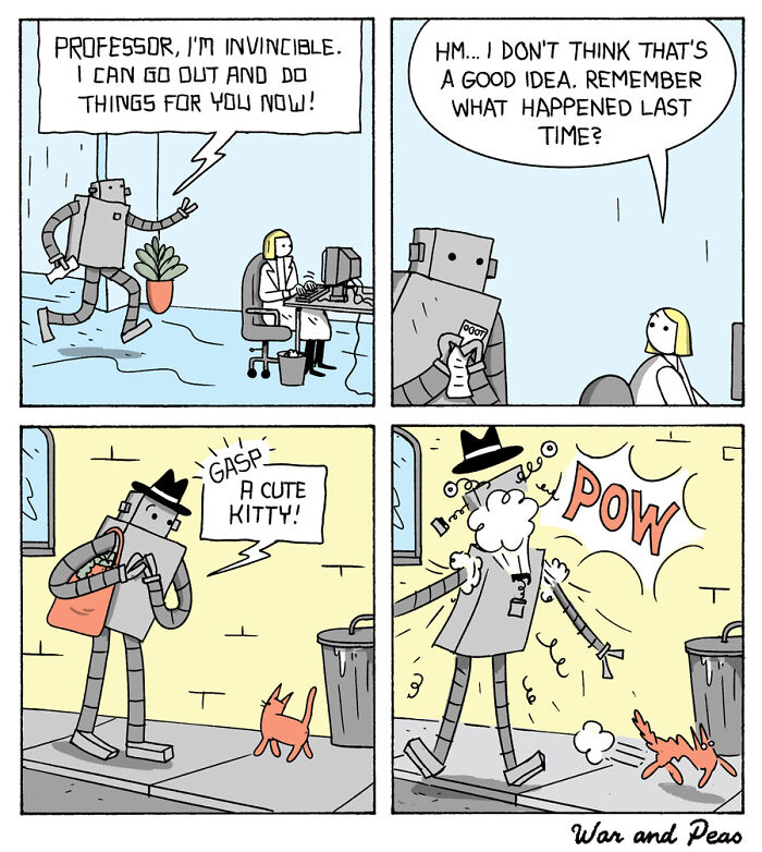 50 Hilarious Cat Comics By ‘War And Peas’ That Capture The Chaos Of Living With Feline