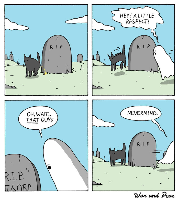 50 Hilarious Cat Comics By ‘War And Peas’ That Capture The Chaos Of Living With Feline