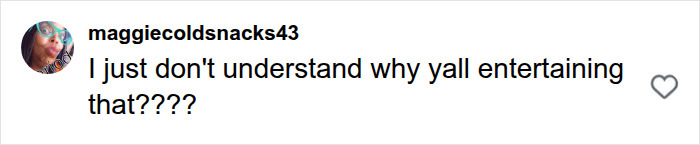 A social media comment questioning why people are entertaining a woman using the N-word on the street. A social media comment questioning why people are entertaining a woman using the N-word on the street.