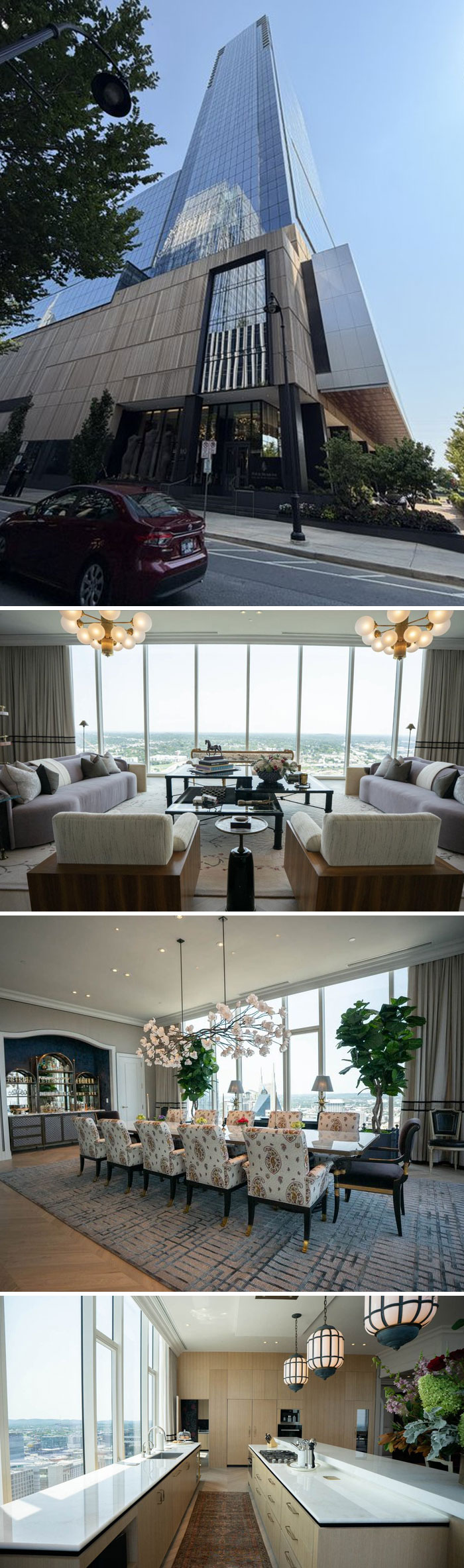High-rise penthouse views and modern luxury interiors featured in a Zillow Gone Wild listing