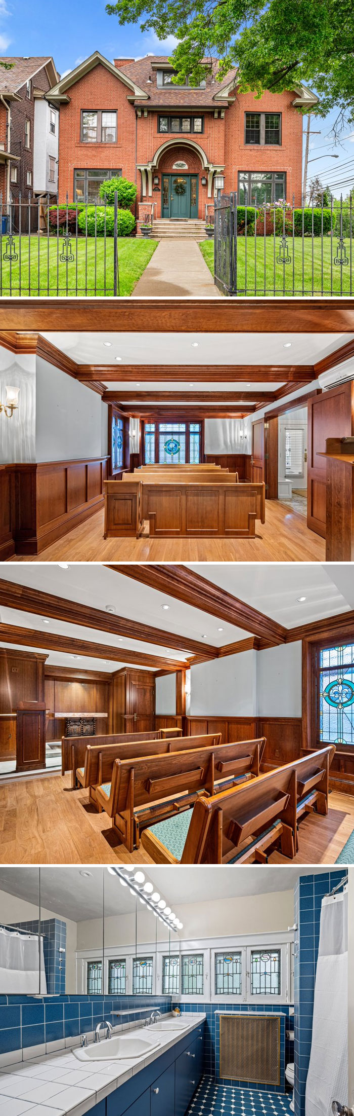 Brick home with a private chapel sanctuary inside, a Zillow Gone Wild find