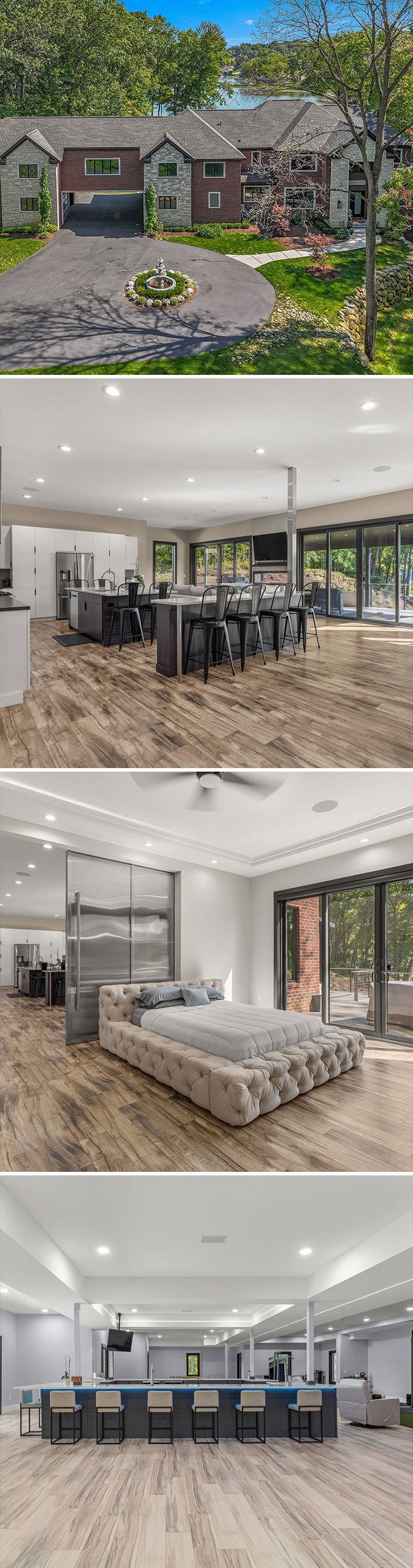 Spacious modern home interior with unique layout, a Zillow Gone Wild listing