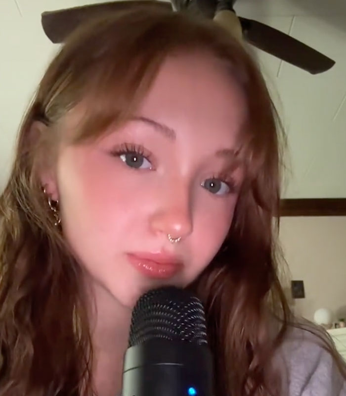 A server speaking into a microphone about unhinged things customers have said. A server speaking into a microphone about unhinged things customers have said.