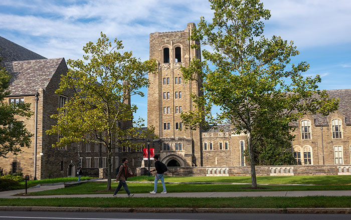 An exterior view of the historic Cornell University campus where the Cornell 7 student incident took place An exterior view of the historic Cornell University campus where the Cornell 7 student incident took place
